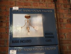 *Elegant Mains Voltage Halogen Three Branch Chande