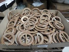 *Box of Simulated Wood Buckles & Fasteners