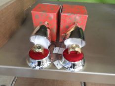 *Box of 10 Festive Silver Baubles Containing Ring Watches