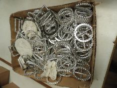 *100 Chrome & Diamante Buckles