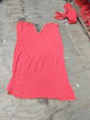 *Ten Pieces of Red Cloth with Brown Trim