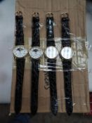 *Twelve Gents Analog Watches with Faux Leather Str