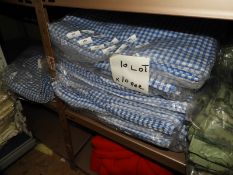 *Ten Blue & White Gingham Chair Covers