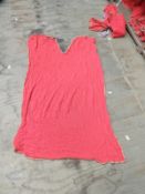 *Ten Pieces of Red Cloth with Brown Trim