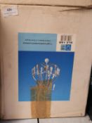 *Light Crystal Pendant with Antique Brass