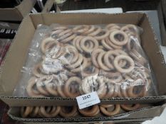 *Box of Simulated Wood Buckles & Fasteners