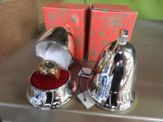 *Box of 10 Festive Silver Baubles Containing Ring Watches