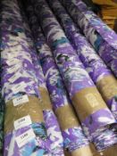*25m Roll of Purple Patterned Fabric