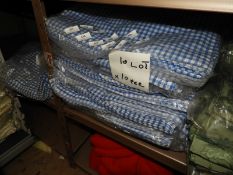 *Ten Blue & White Gingham Chair Covers