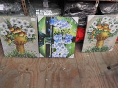 *Three Unframed Canvas Prints