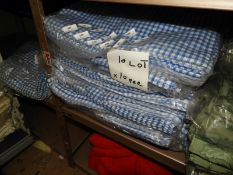 *Ten Blue & White Gingham Chair Covers