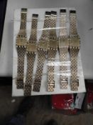 *Ten Yellow Metal Decorative Fashion Watches