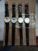 *Twelve Gents Analog Watches with Faux Leather Str
