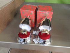 *Box of 10 Festive Silver Baubles Containing Ring Watches