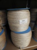 *Four Rolls of Beige & Gold Braided Thread