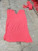 *Ten Pieces of Red Cloth with Brown Trim