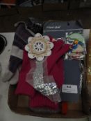 *Mixed Box of Gloves, Sequins, Haberdashery Items,