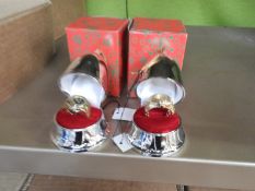 *Box of 10 Festive Silver Baubles Containing Ring Watches