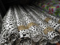 *Black & White Dalmation Style Satin Fabric