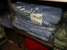 *Ten Blue & White Gingham Chair Covers