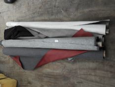 *Assorted Rolls of Faux Leather Upholstery Cloth (