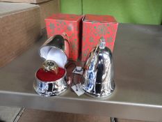 *Box of 10 Festive Silver Baubles Containing Ring Watches