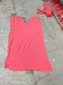 *Ten Pieces of Red Cloth with Brown Trim