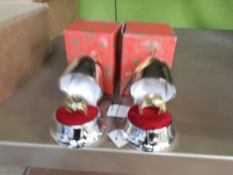 *Box of 10 Festive Silver Baubles Containing Ring Watches