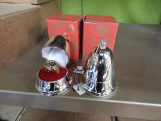 *Box of 10 Festive Silver Baubles Containing Ring Watches