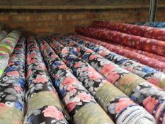 *25m Roll of Floral Design 100% Satin Fabric