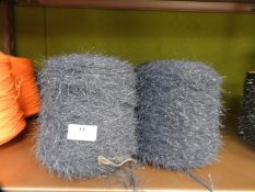 *Four Rolls of Knitting Yarn (Blue Fur)