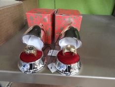 *Box of 10 Festive Silver Baubles Containing Ring Watches