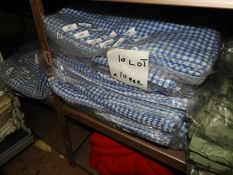 *Ten Blue & White Gingham Chair Covers