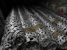 *Black & White Dalmation Style Satin Fabric