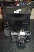 Olympus OM10 Camera and Lens with Polaroid Camera