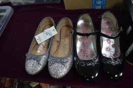 Two Pairs of Girls Size:3 Shoes
