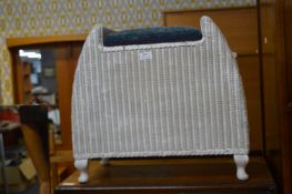 Lloyd Loom Style Painted Ottoman