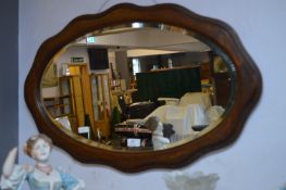 Oak Framed Bevelled Edge Wall Mirror