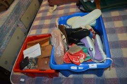 Tub of Shoes and a Tub of Ladies Purses