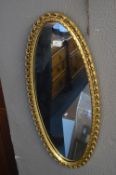 Oval Gilt Framed Oval Mirror