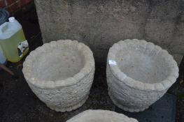 Pair of Oak Leaf Planters