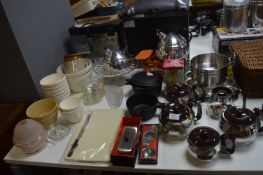 Assorted Vintage Kitchenware, Pyrex Glass Teapots,