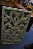 Carved Wooden Gothic Style Wall Mirror (AF)