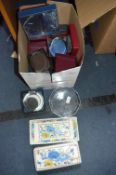 Boxed Paperweights, Masons Dishes, etc.