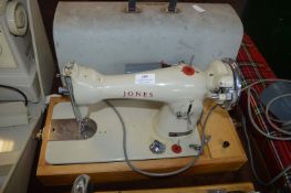 Jones Vintage Electric Sewing Machine in Case