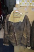 Gent Distressed Leather Sheepskin Jacket