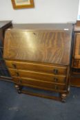 Oak Three Drawer Bureau
