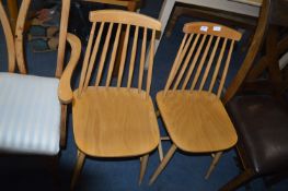 Two Beech Kitchen Chairs