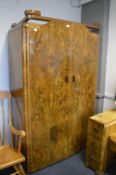Art Deco Walnut Veneered Wardrobe