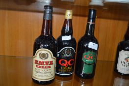 Emva Cream Sherry, QC Cream Sherry and QC Medium S
